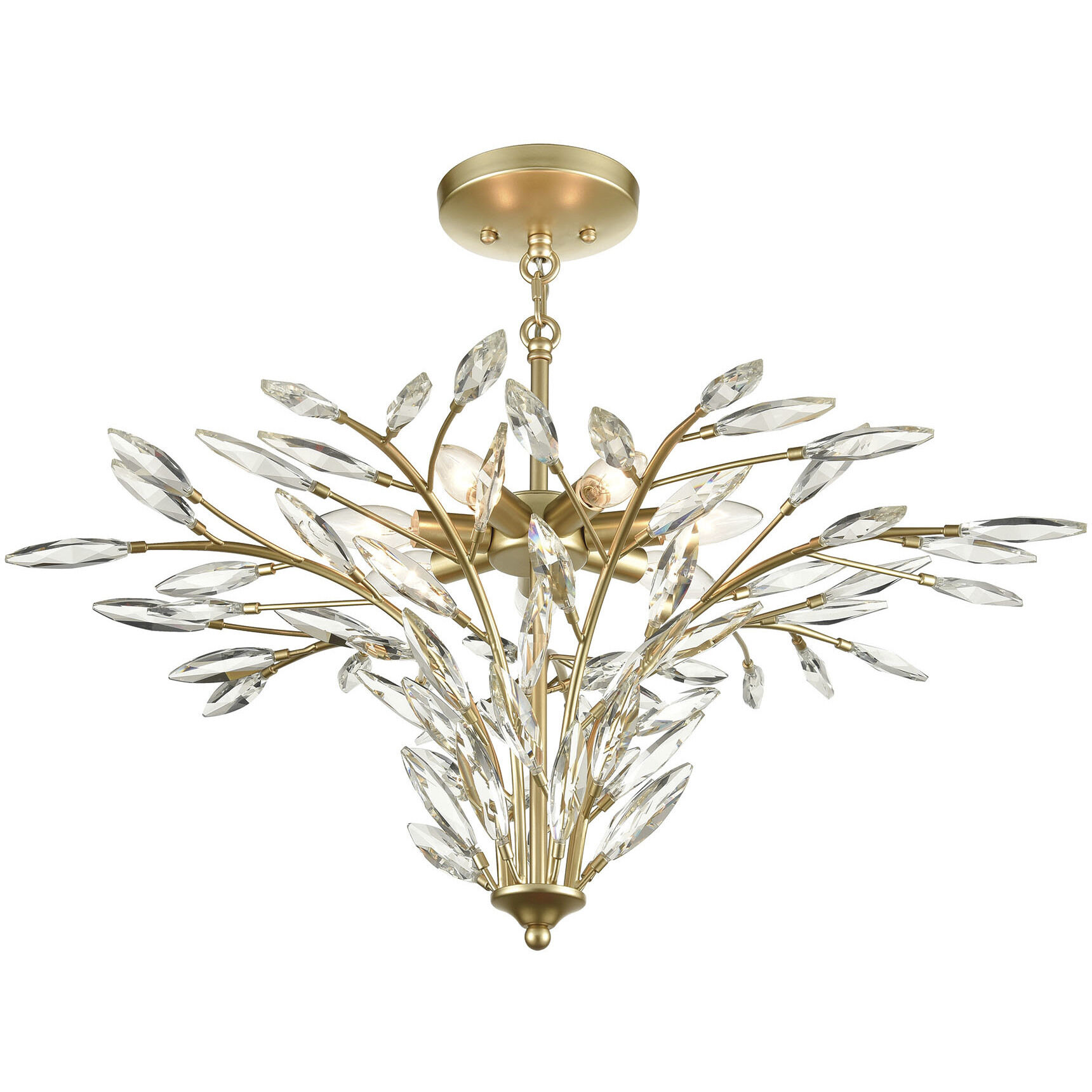 Flora Grace 7 Light 28 inch Champagne Gold Chandelier Ceiling Light