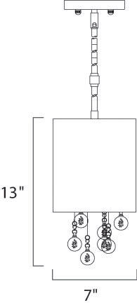 Veil 1 Light 7 inch Polished Chrome Mini Pendant Ceiling Light