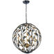 Broche 6 Light 21 inch English Bronze and Antique Gold Chandelier Ceiling Light