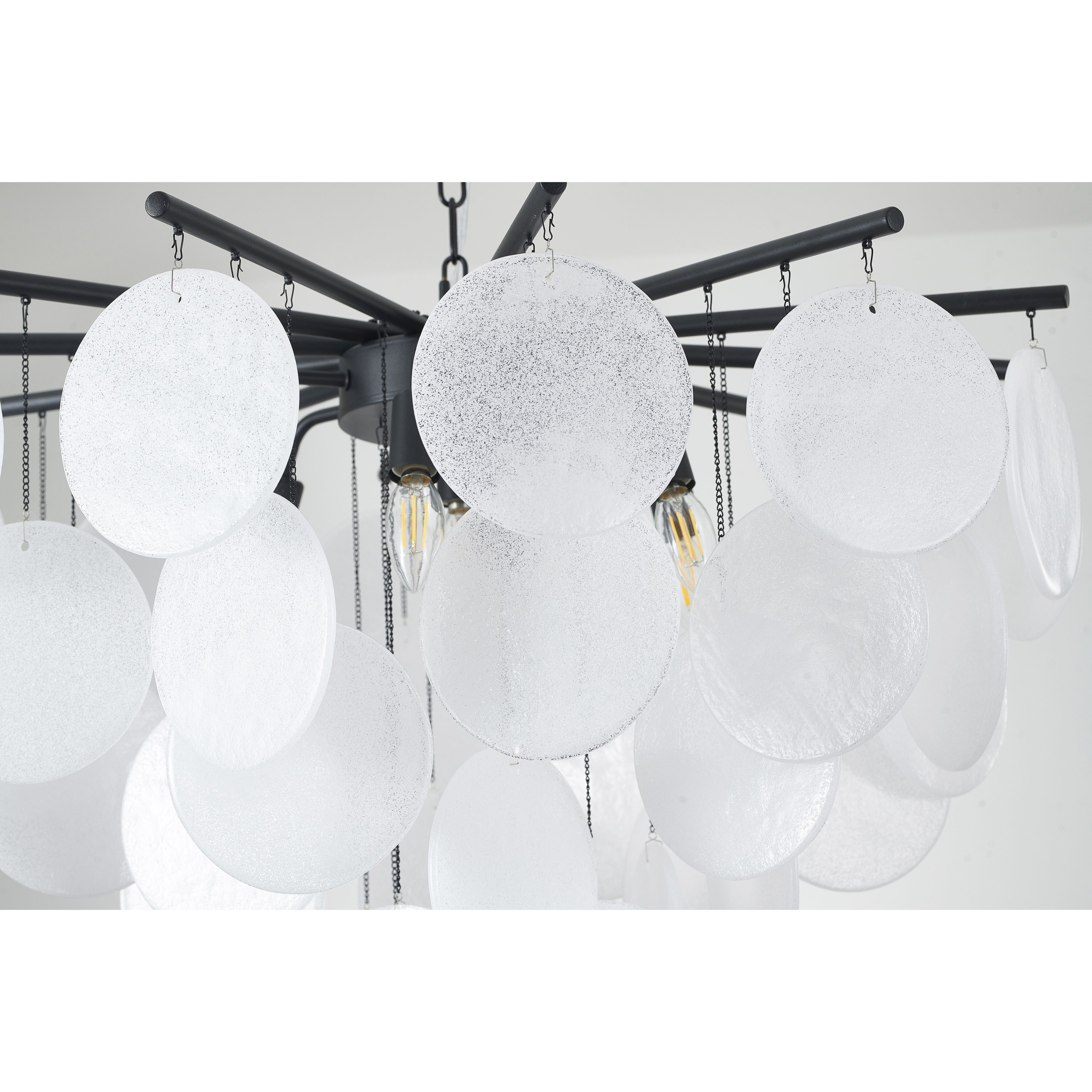 Canada LED 30 inch Satin Black Chandelier Ceiling Light