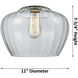 Edison Fenton LED 11 inch Brushed Satin Nickel Mini Pendant Ceiling Light