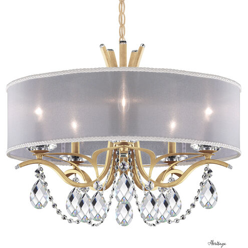 Vesca 5 Light French Gold Chandelier Ceiling Light in Radiance, Silver