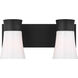 Drew & Jonathan Scott Roy 2 Light 14.5 inch Midnight Black Vanity Light Wall Light