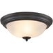 Helena 3 Light 15 inch Black Flush Mount Ceiling Light