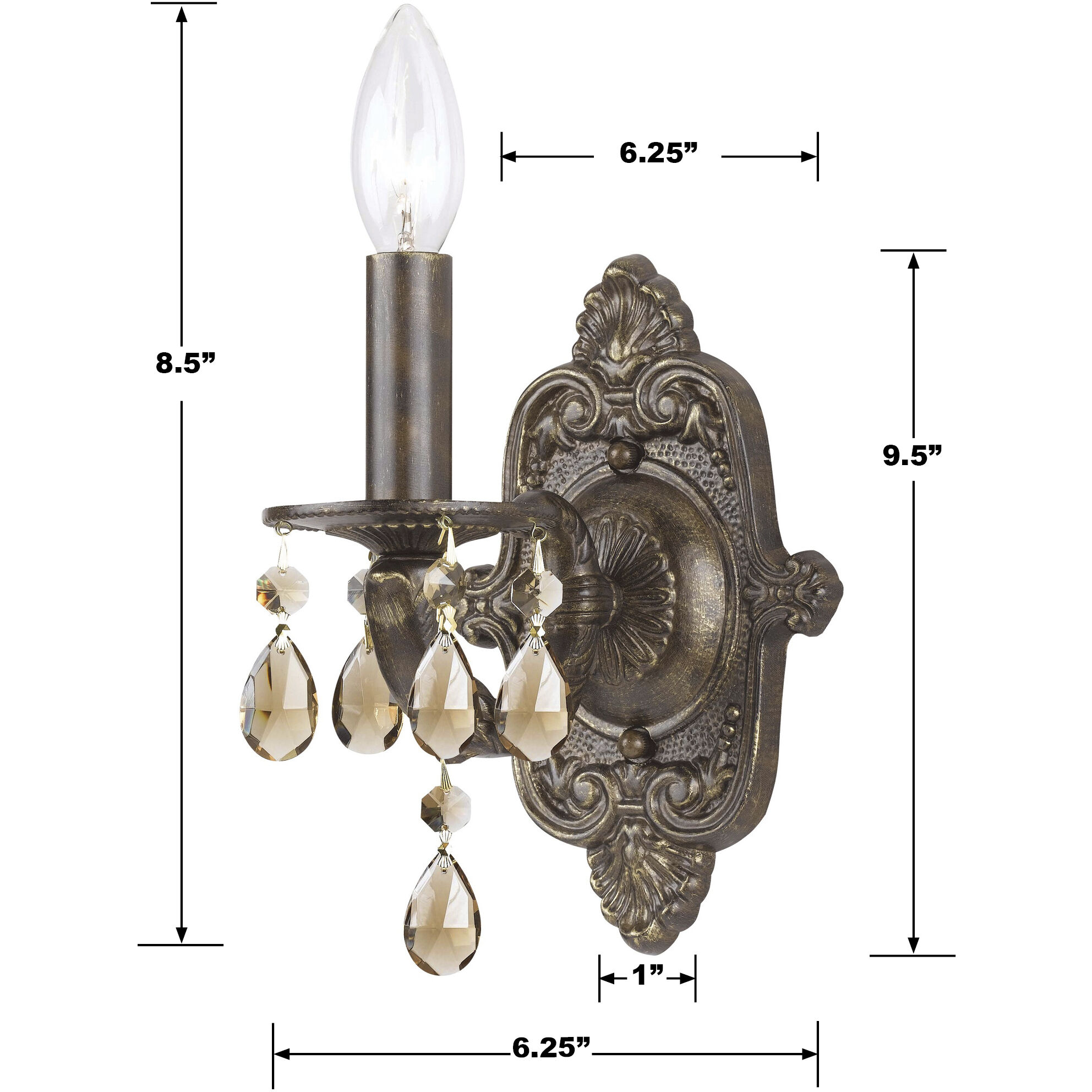 Paris Market 1 Light 6.25 inch Venetian Bronze Sconce Wall Light in Golden Teak Hand Cut