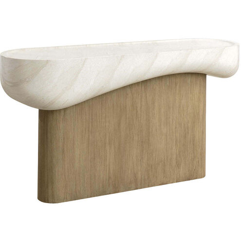 Oreste 64.5 X 34.5 inch Light Brown with Cream Outdoor Console Table
