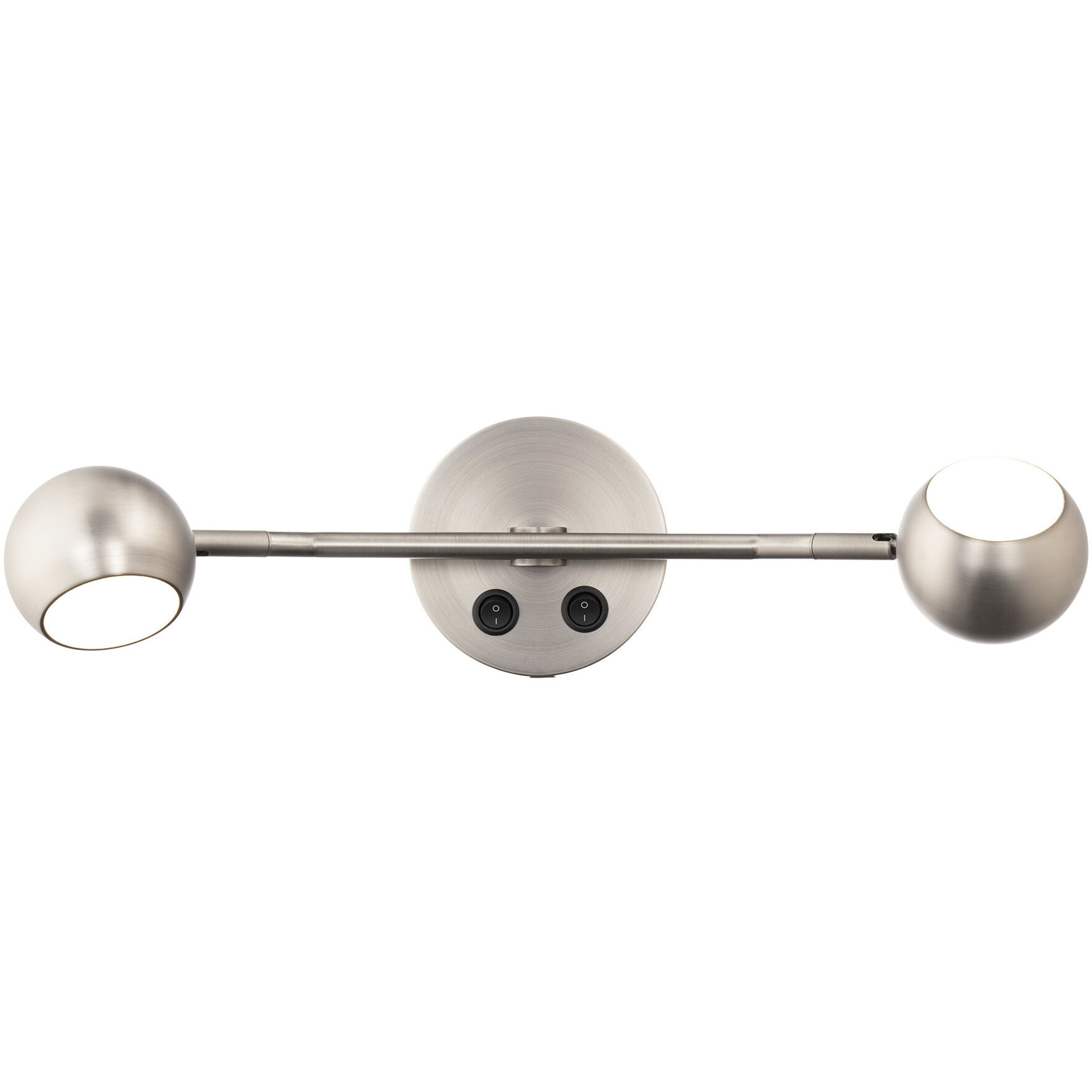 Duplex Reading Light Wall Light in Brushed Nickel, dweLED