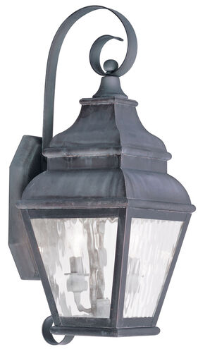 Exeter 2 Light 22 inch Charcoal Outdoor Wall Lantern