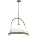 Atlas 1 Light 21.7 inch Soft Gold and White Pendant Ceiling Light in Soft Gold/White, Large