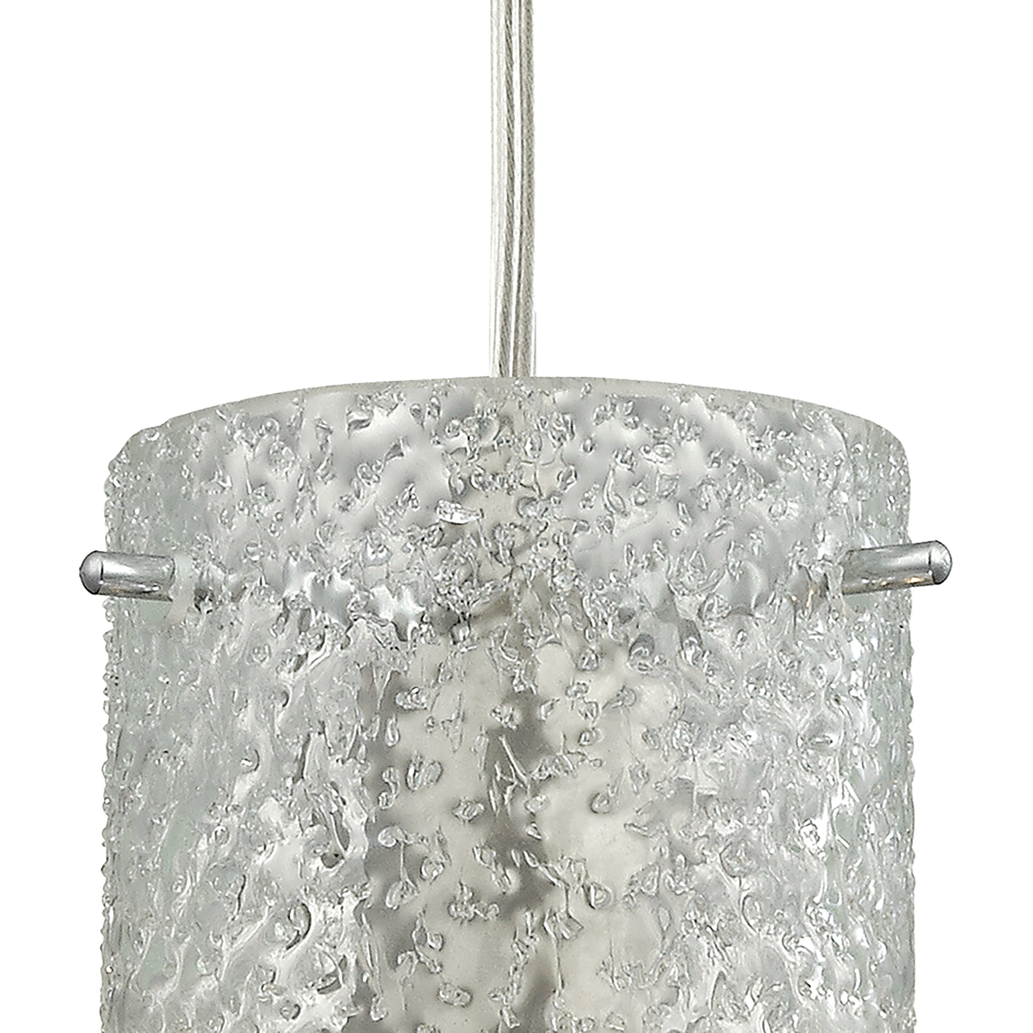 Ice Fragments 1 Light 5 inch Satin Nickel Mini Pendant Ceiling Light