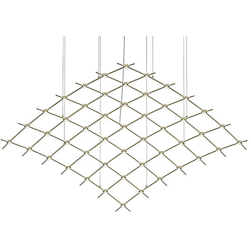 Constellation LED 177 inch Satin Brass Chandelier Ceiling Light in 3000K, Clear