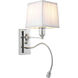Ellington 1 Light 5.51 inch Nickel and Flexible Led Reading Light Wall Lamp Wall Light