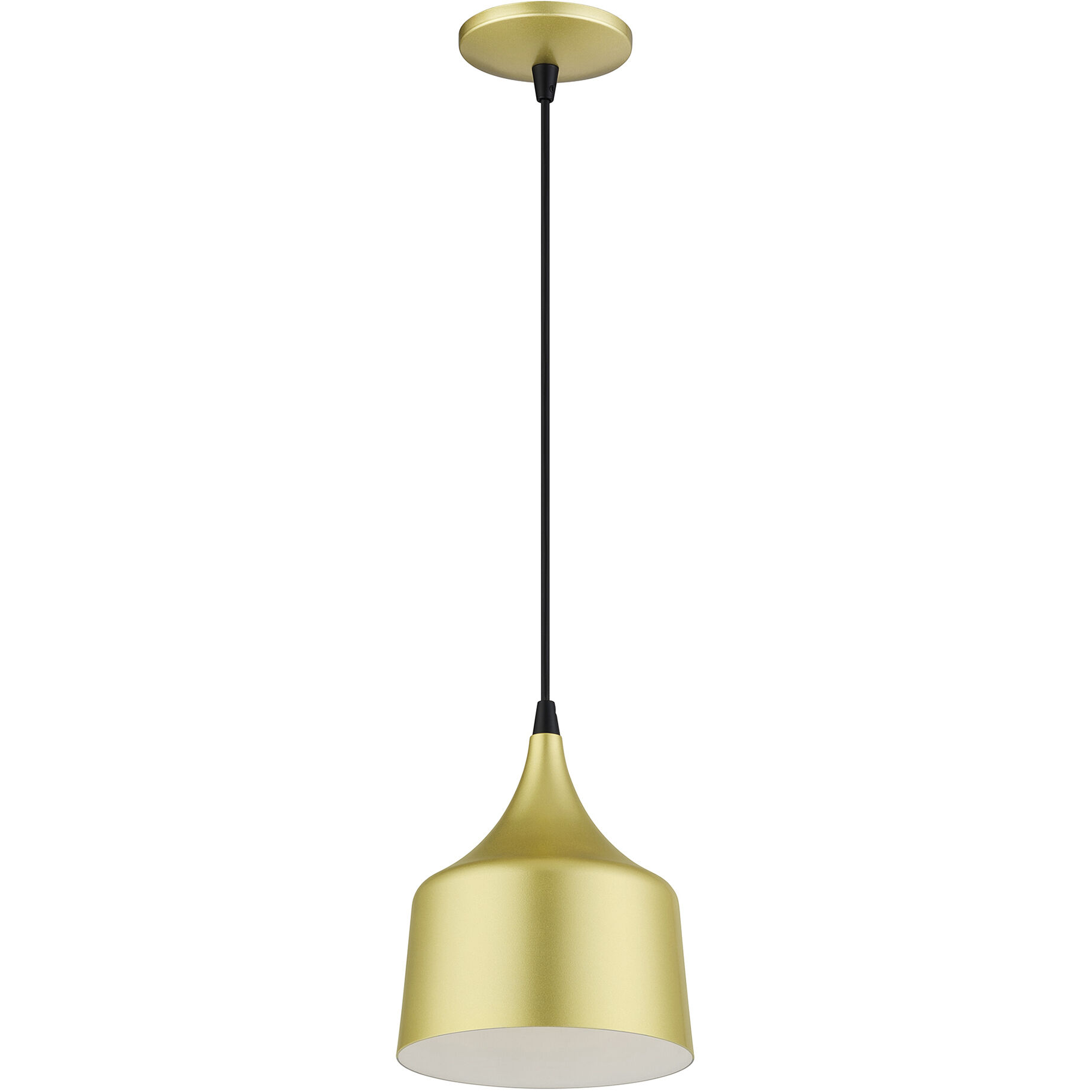Bolita 8 inch Soft Gold with Black Accents Pendant Ceiling Light