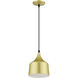 Bolita 8 inch Soft Gold with Black Accents Pendant Ceiling Light