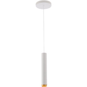 Silo 1 Light 120-277 VAC White/White Track Pendant Ceiling Light in 3000K