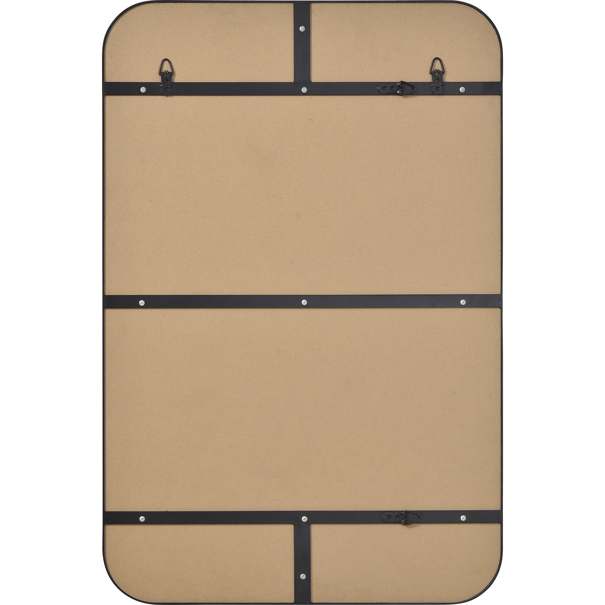 Glencoe 36 X 24 inch Matte Black and Clear Mirror