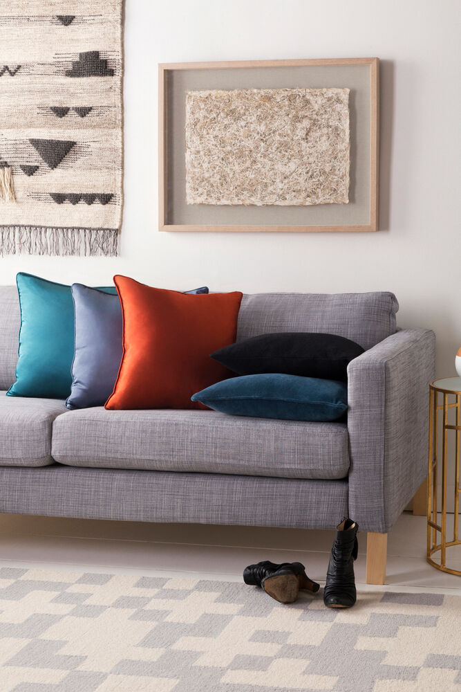 Tokyo 18 X 18 inch Burnt Orange Pillow Cover, Square