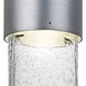 Wanda 12 LED Satin Nickel Pendant Ceiling Light in Clear Bubble Glass