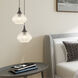 Art Glass 1 Light 8 inch English Bronze Mini Pendant Ceiling Light