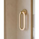 Aurora 1 Light 6.5 inch Polished Antique Brass ADA Wall Sconce Wall Light