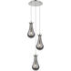 Owego 3 Light 12.63 inch Polished Nickel Multi Pendant Ceiling Light in Light Smoke Glass