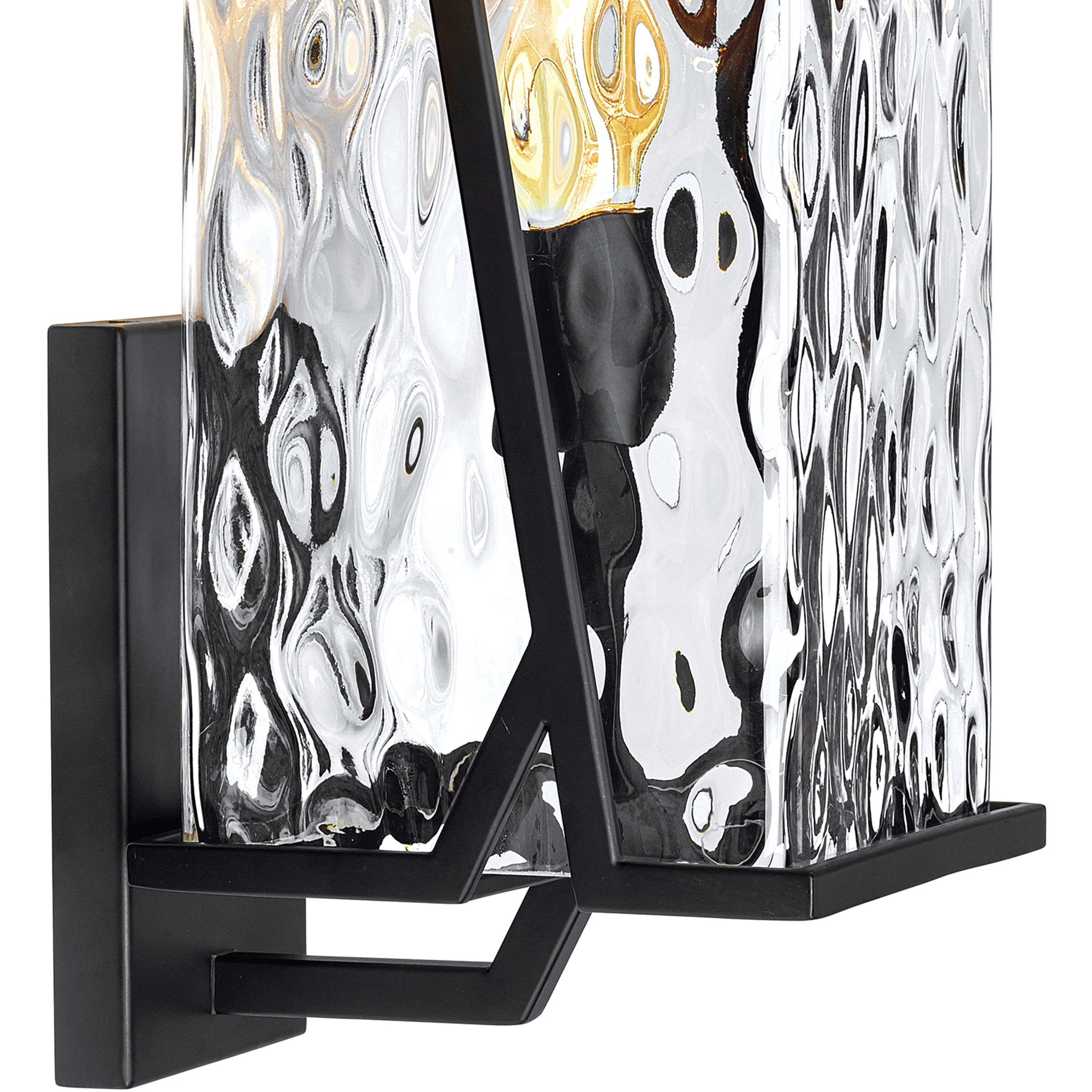 Waterfall 1 Light 18 inch Matte Black Outdoor Wall Sconce