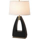 Trina 31 inch 23 watt Ebony and Weathered Brass Table Lamp Portable Light