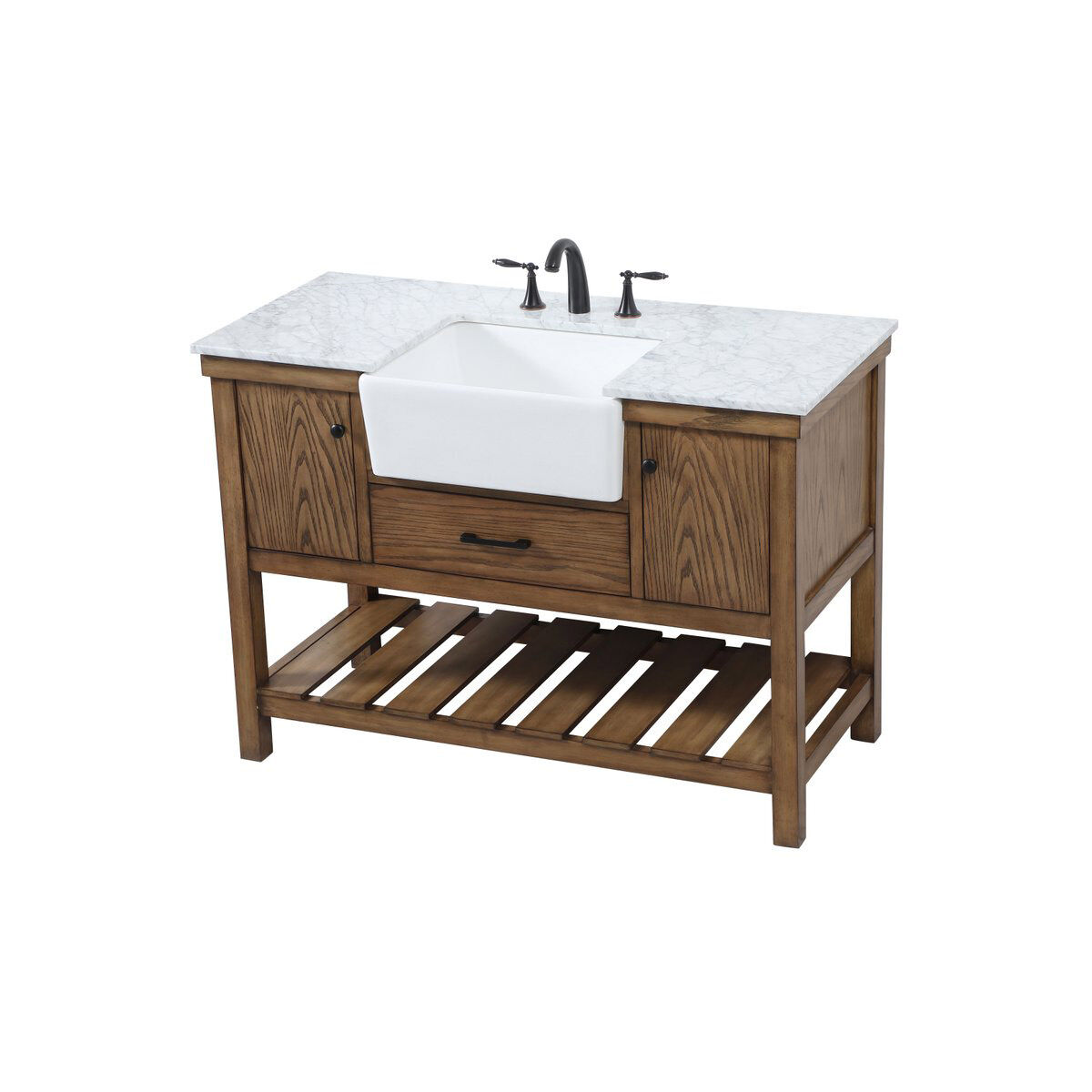 Clement 48 X 22 X 34.13 inch Driftwood Bathroom Vanity Cabinet