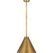 Eaton 1 Light 18 inch Rubbed Brass Pendant Ceiling Light