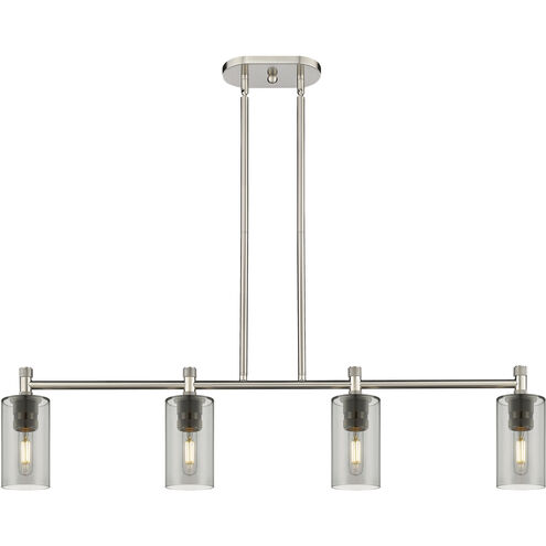 Downtown Urban Crown Point Island Light Ceiling Light in Satin Nickel, Plated Smoke