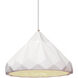 Radiance Collection 1 Light 12 inch Antique Brass and Gloss White and White Pendant Ceiling Light