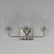 Hudson 3 Light 20.5 inch Satin Nickel Bath Vanity Wall Light in Clear