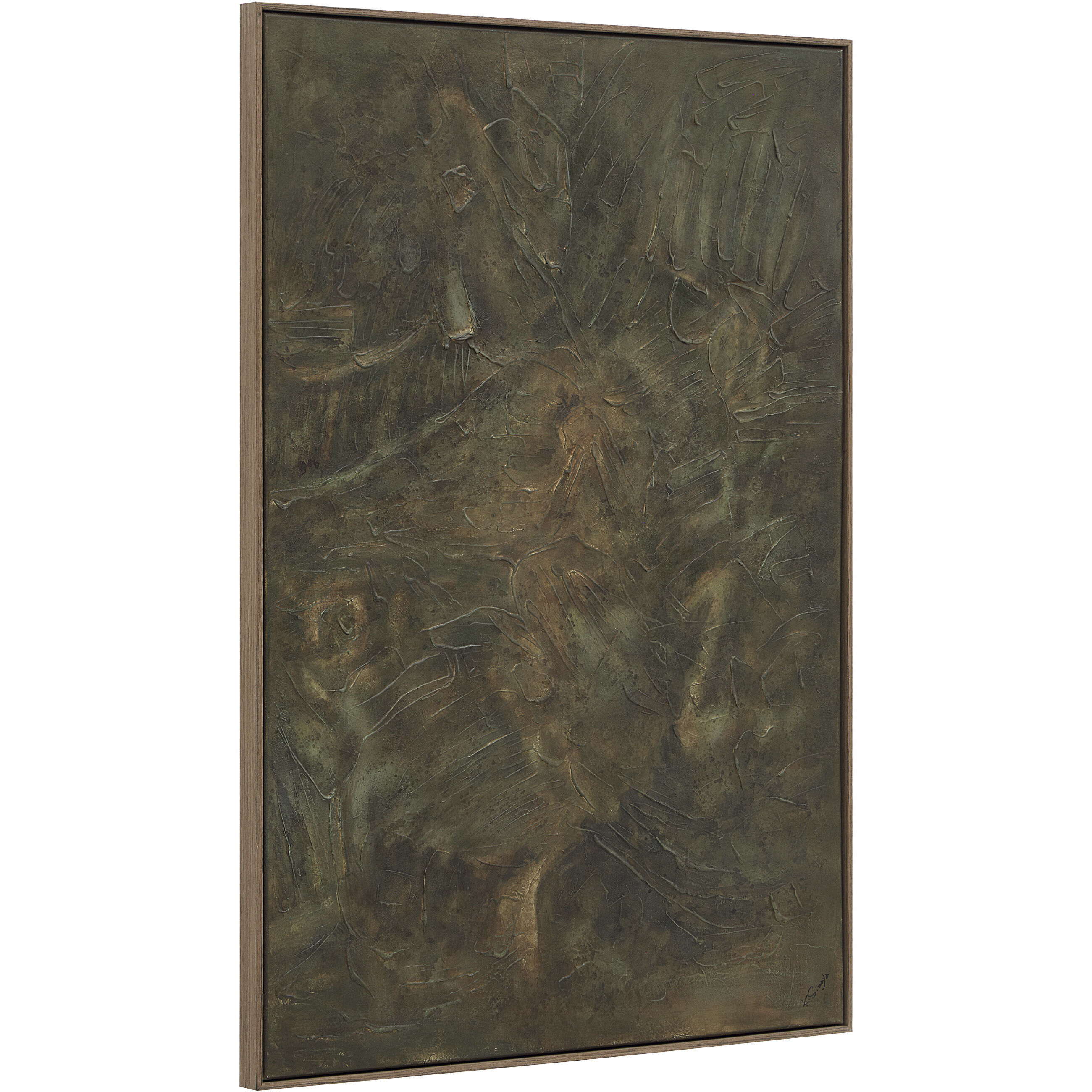 Beatrix Multicolor and Dark Oak Canvas Art