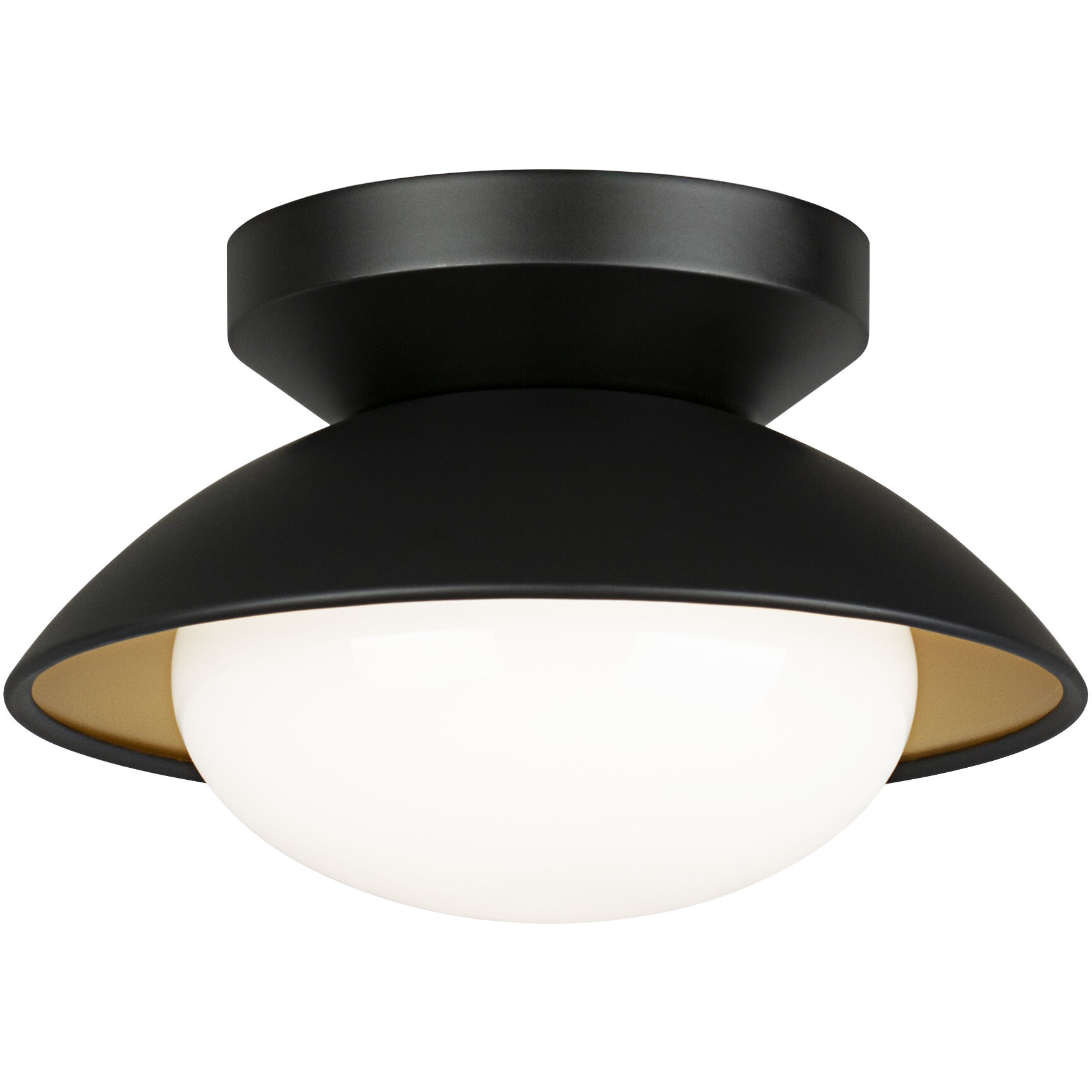 Hatley 1 Light 7.88 inch Black Flush Mount Ceiling Light