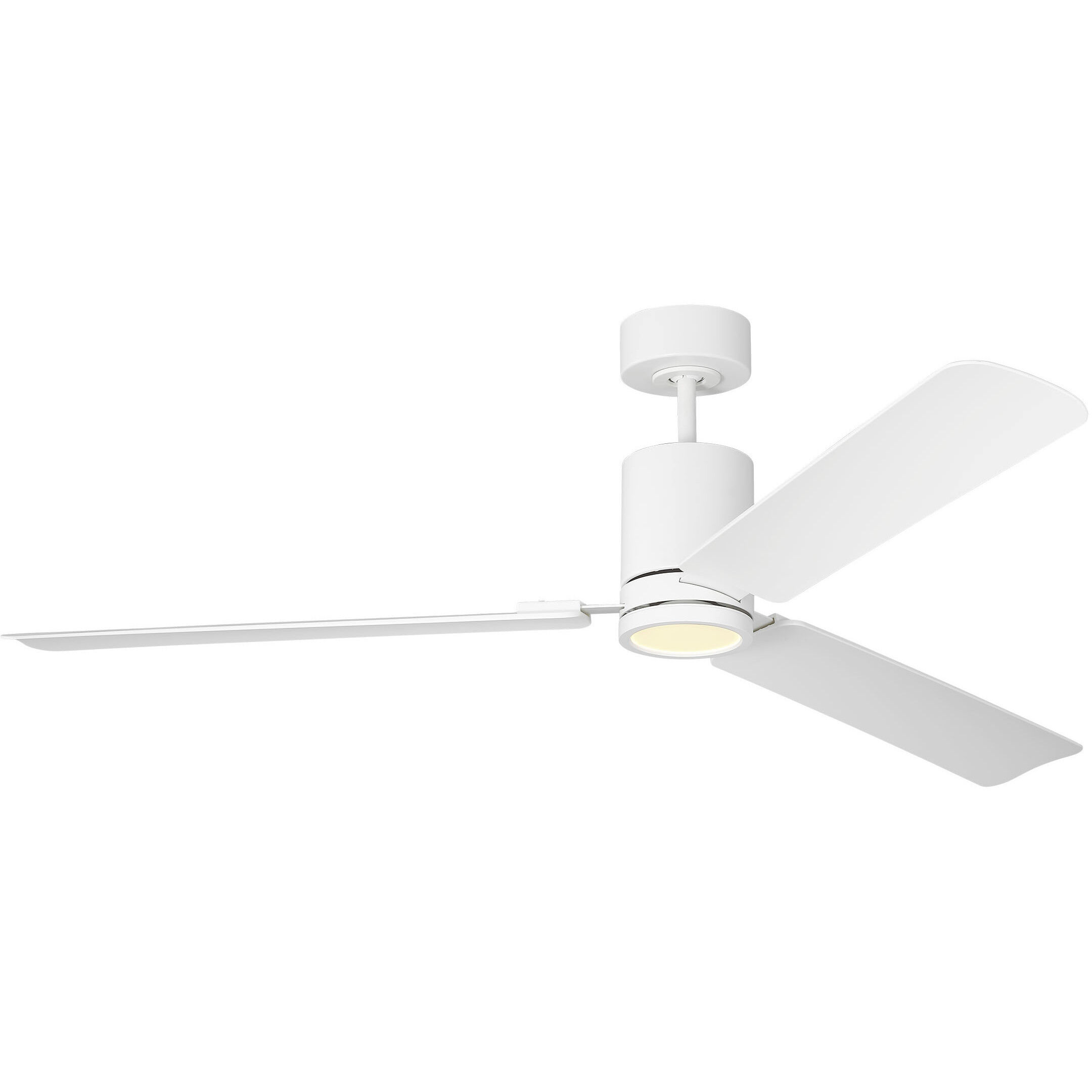 Cleancut 62 inch Matte White with Matte White ABS Blades Indoor/Outdoor Smart Ceiling Fan