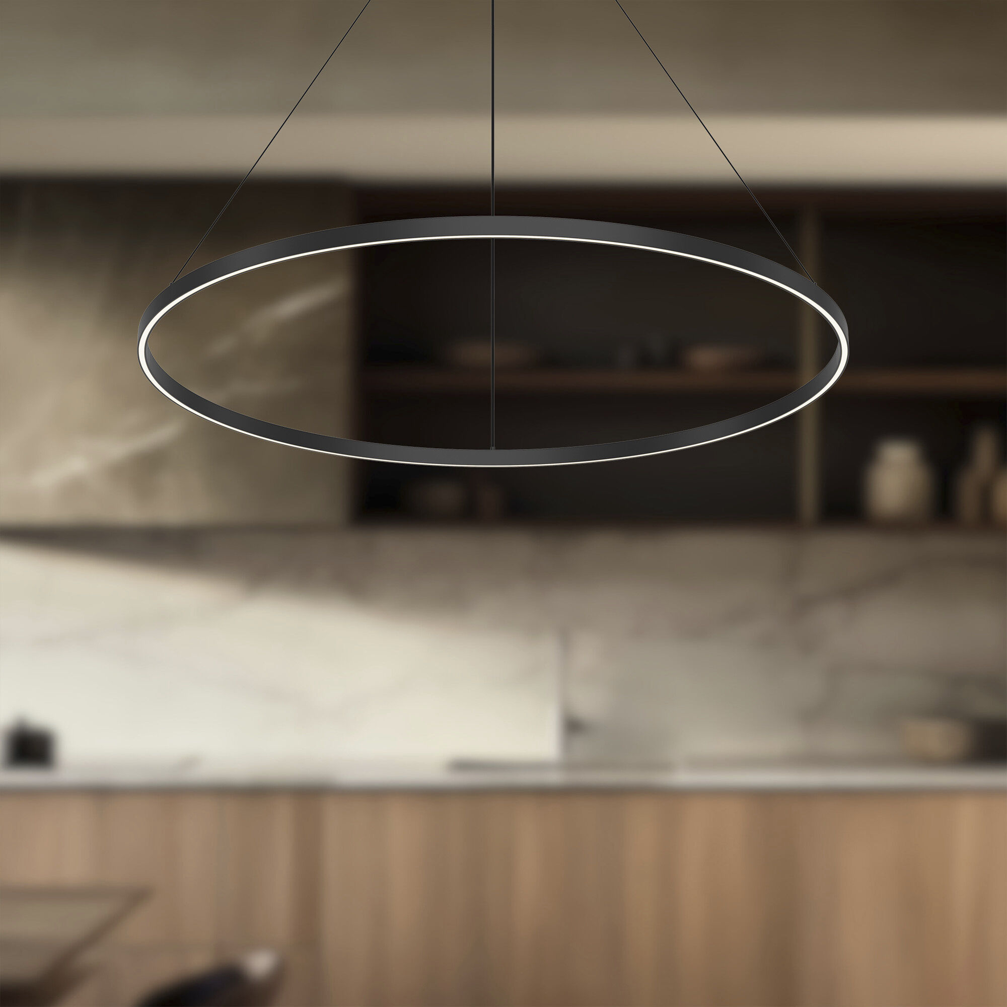 Cerchio Pendant Ceiling Light in Black