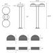 REALS 12 VAC Textured Gray Bollard