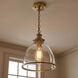 Vintage 1 Light 11 inch Natural Brass Pendant Ceiling Light