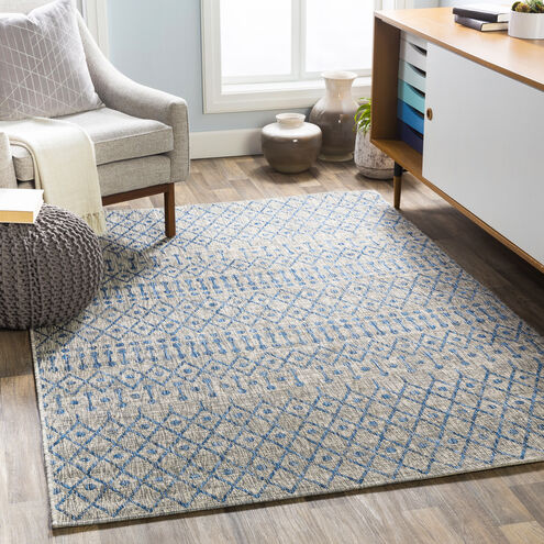 Eagean 91 X 63 inch Light Blue Outdoor Rug in 5 x 8, Rectangle