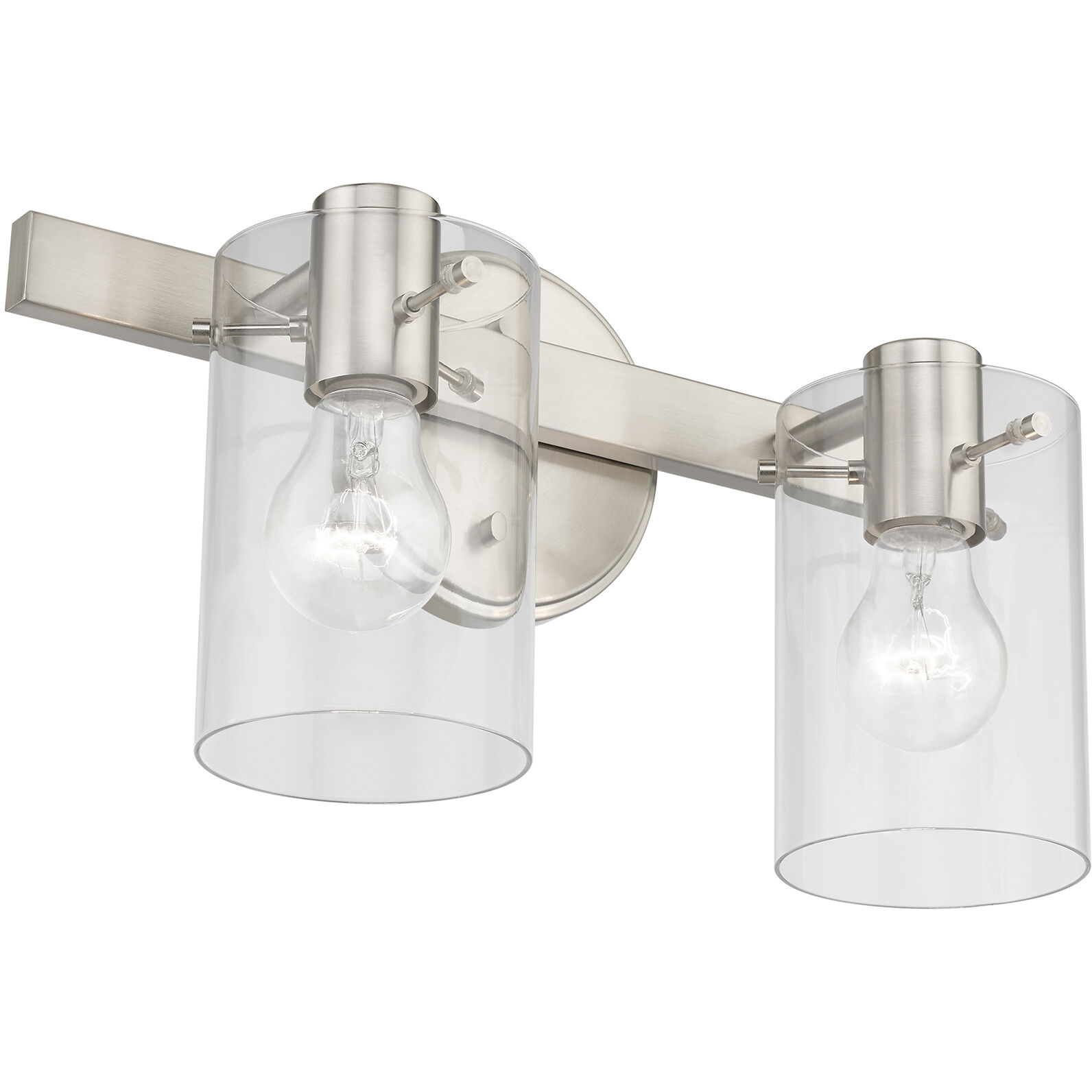 Munich 2 Light 15 inch Brushed Nickel Vanity Sconce Wall Light