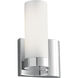 Wave 1 Light 6 inch Chrome Sconce Wall Light