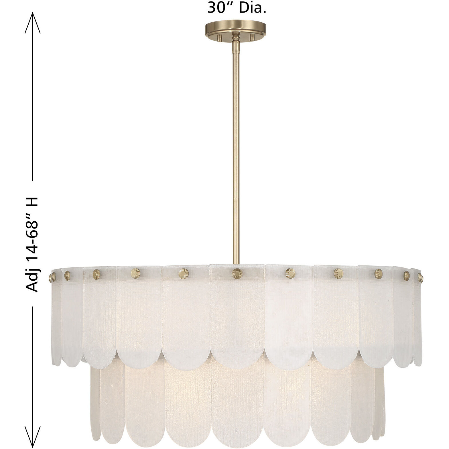 Ashton 10 Light 30 inch Noble Brass Pendant Ceiling Light, Essentials