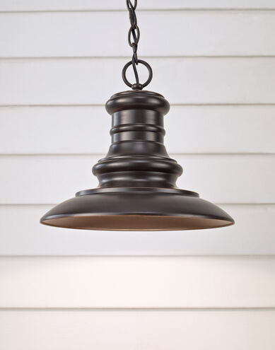 Redding Station 1 Light 12 inch Restoration Bronze Outdoor Pendant