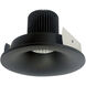 Iolite Black with Black Recessed Light in 1000, 5000K, Round Bullnose Regress