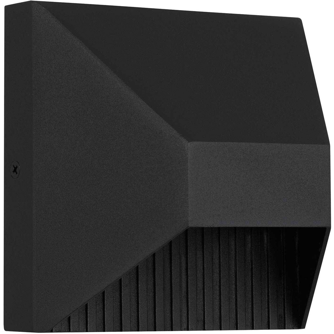 Ribbed LED 5.13 inch Sand Black Outdoor Wall Sconce