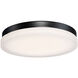 Circa LED 14 inch Black Flush Mount Ceiling Light in 3000K, 15in.