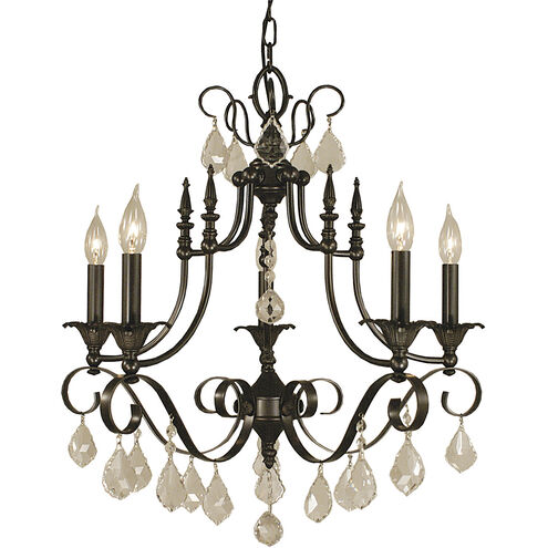 Liebestraum 6 Light 24 inch Matte Black Dining Chandelier Ceiling Light