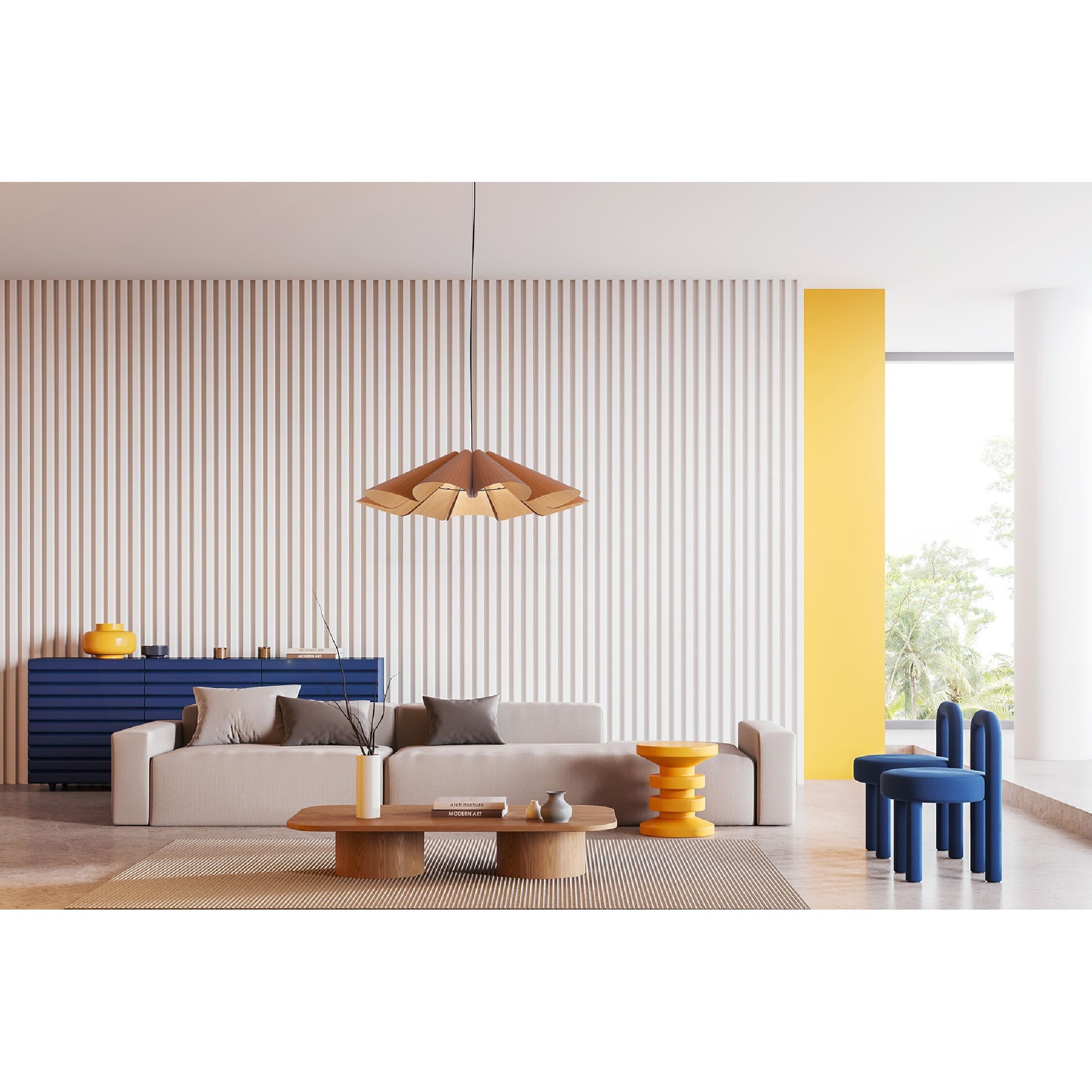 Delfina 31.5 inch Petribi Pendant Ceiling Light in Petribi/Ash, 32 in, WEP Collection