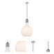Auralume Amherst 1 Light 16 inch Polished Nickel Pendant Ceiling Light in Matte White Glass
