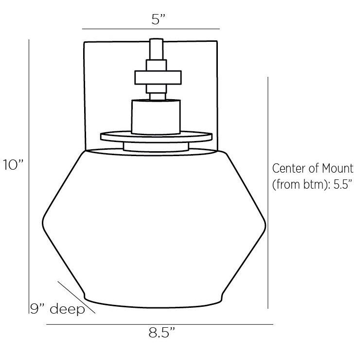 Holm 1 Light 8.5 inch Pewter and Gray Sconce Wall Light